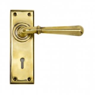 Aged Brass Newbury Lever Lock Set