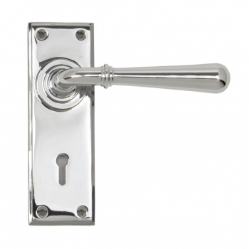 Polished Chrome Newbury Lever Lock Set