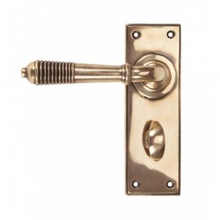 Polished Bronze Reeded Lever Bathroom Set