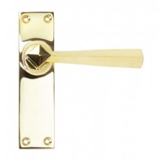 Polished Brass Straight Lever Latch Set