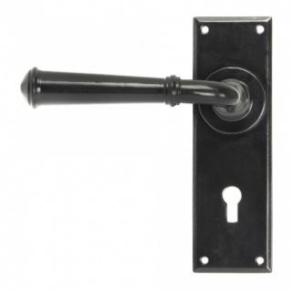 Black Regency Lever Lock Set