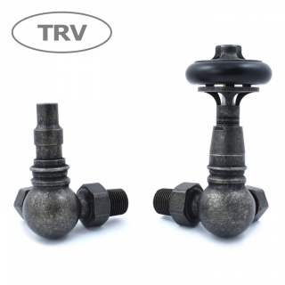 Amberley Thermostatic Radiator Valves - Pewter (Corner TRV)