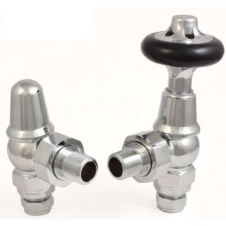 Admiral Cast Iron Radiator Valve - Polished Chrome