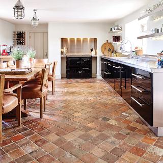 Terracotta Floor Tiles - Antique Burgundy