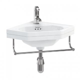 Corner 59.8cm Cloakroom Basin with Towel Rail