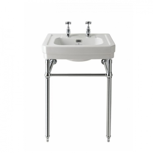 Victrion 540mm Basin 2-Taphole with Plain Stand