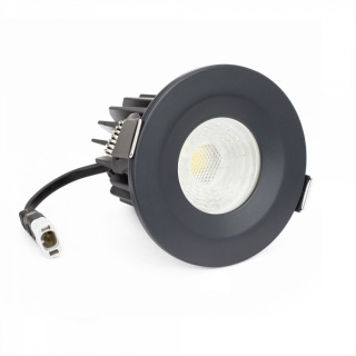 Anthracite LED Downlights, Fire Rated, Fixed, IP65, CCT Switch, High CRI, Dimmable