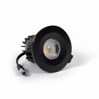 Matt Black LED Downlights, Fire Rated, Fixed, IP65, CCT Switch, High CRI, Dimmable