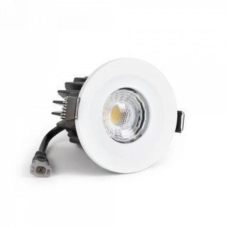 White LED Downlights, Fire Rated, Fixed, IP65, CCT Switch, High CRI, Dimmable