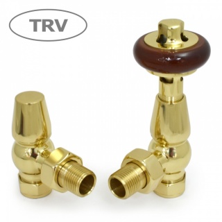 Windsor Traditional Thermostatic Radiator Valve - Brass (Angled TRV)