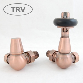 Windsor Traditional  Radiator Valve - Antique Copper (Corner)