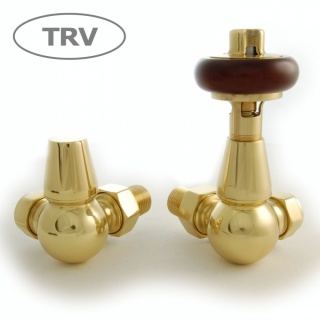 Windsor Traditional Thermostatic Radiator Valve - Brass (Corner TRV)