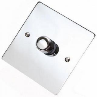 Flat Victorian Polished Chrome Dimmer Switch