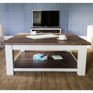 Square Legged Coffee Table With Shelf