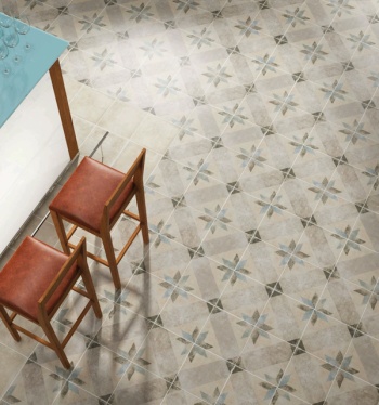 Moroccan Impressions Star Blue Floor Tiles, Moroccan Porcelain Floor Tiles Uk