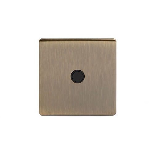 Aged Brass 20A Flex Outlet Blk Ins Screwless