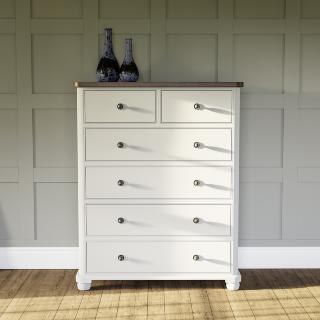 Two Over Four Chest of Drawers (Round End)