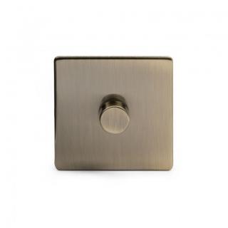 Aged Brass 1 Gang 2 Way Trailing Edge Dimmer