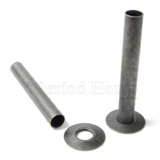 Cast Iron Radiator Pipe Shrouds - Pewter