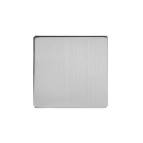 Brushed Chrome Luxury metal Single Blanking Plates