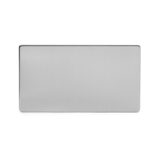 Brushed Chrome Luxury metal Double Blanking Plate