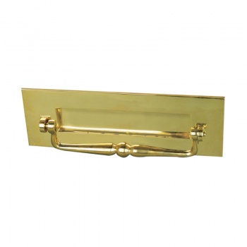Traditional Letterbox With Clapper - Brass