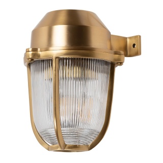 Hopkin Lacquered Antique Brass IP65 Prismatic Glass Light