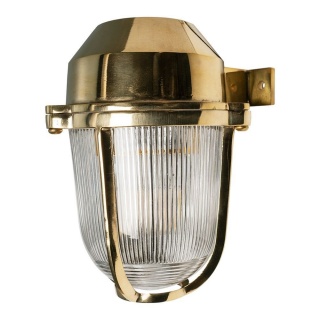 Hopkin Polished Brass IP65 Prismatic Glass Light - The Outdoor & Bathroom Collection