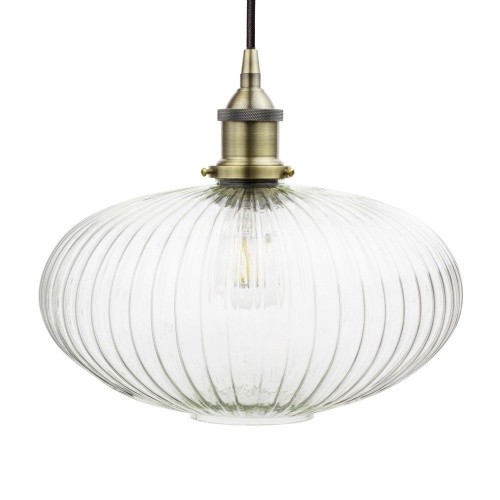 Henley Ellipse Fluted Glass Pendant Light