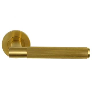 Alexander and Wilks - Spitfire Reeded Lever on Round Rose - Pair