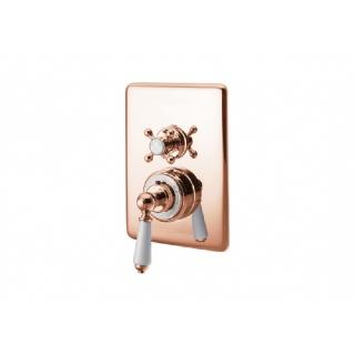 Concealed Dual Control Thermostatic Valve - 2 Outlets, Copper