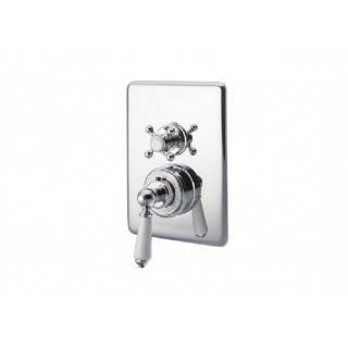 Concealed Dual Control Thermostatic Valve - 1 Outlet, Chrome