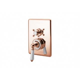 Concealed Dual Control Thermostatic Valve - 1 Outlet, Copper