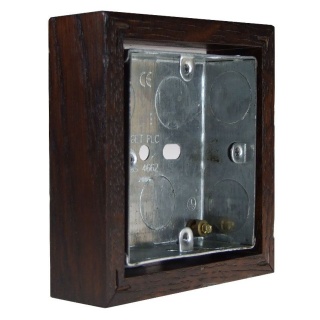 Classic Wood Single Surface Mounting Wall Box in Dark Oak