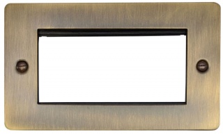 Flat Antique Bronze Modular Plate (4 Module Spaces)