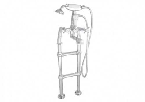 Freestanding Bath Mixer Taps With Small Tap Stand Chrome