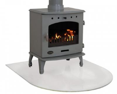 Glass Curved Stove Hearth