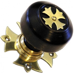 Solid Ebonised Gothic Door Knobs