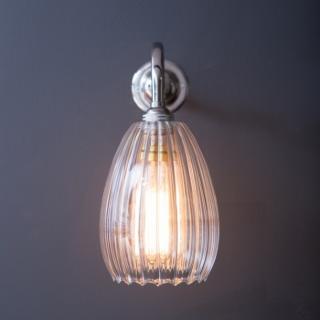 Molly Wall Light Ribbed Clear Glass