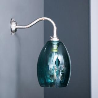 Bertie Wall Light Teal Glass