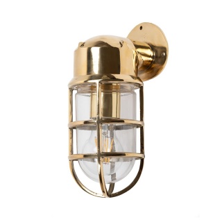 Kemp IP65 Rated Polished Brass Wall Light - The Outdoor & Bathroom Collection