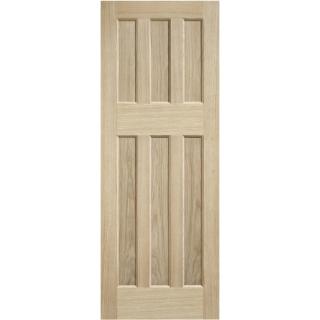 Traditional Oak Internal Fire Door - 60's Style