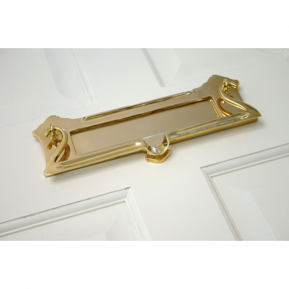 Victorian Letter Plate - Polished Brass House Of Brass Ltd
