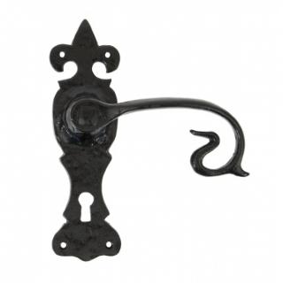 Black Curly Lever Lock Set