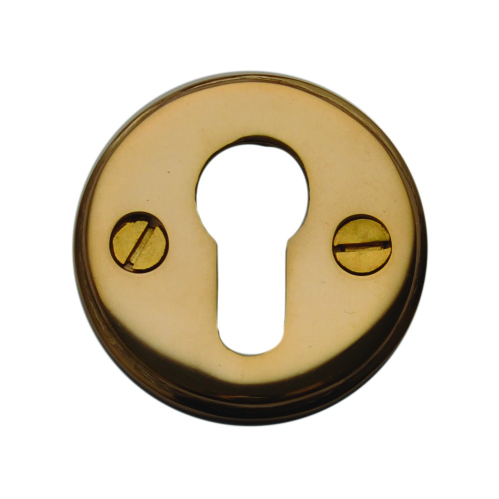 Cardea Brass Flat Euro Profile Escutcheon