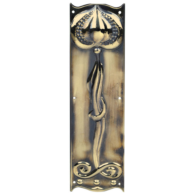 SOLID BRASS PLAIN Finger Plate Old Victorian Ornate Vintage Style