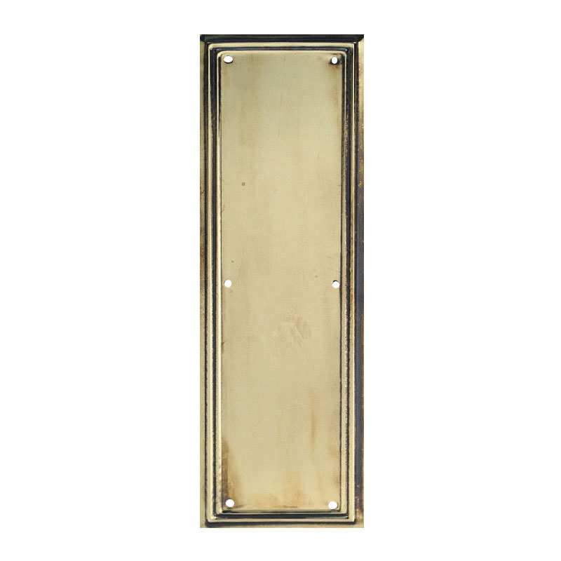 Vintage brass door shop plates