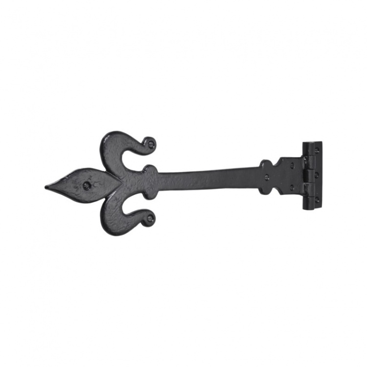 395mm Black Antique Fleur De Lys Hinges - 1600x896 PNG Download