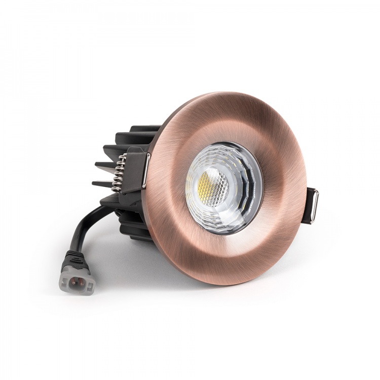 10 Pack Antique Copper LED Downlights Fire Rated Fixed IP65
