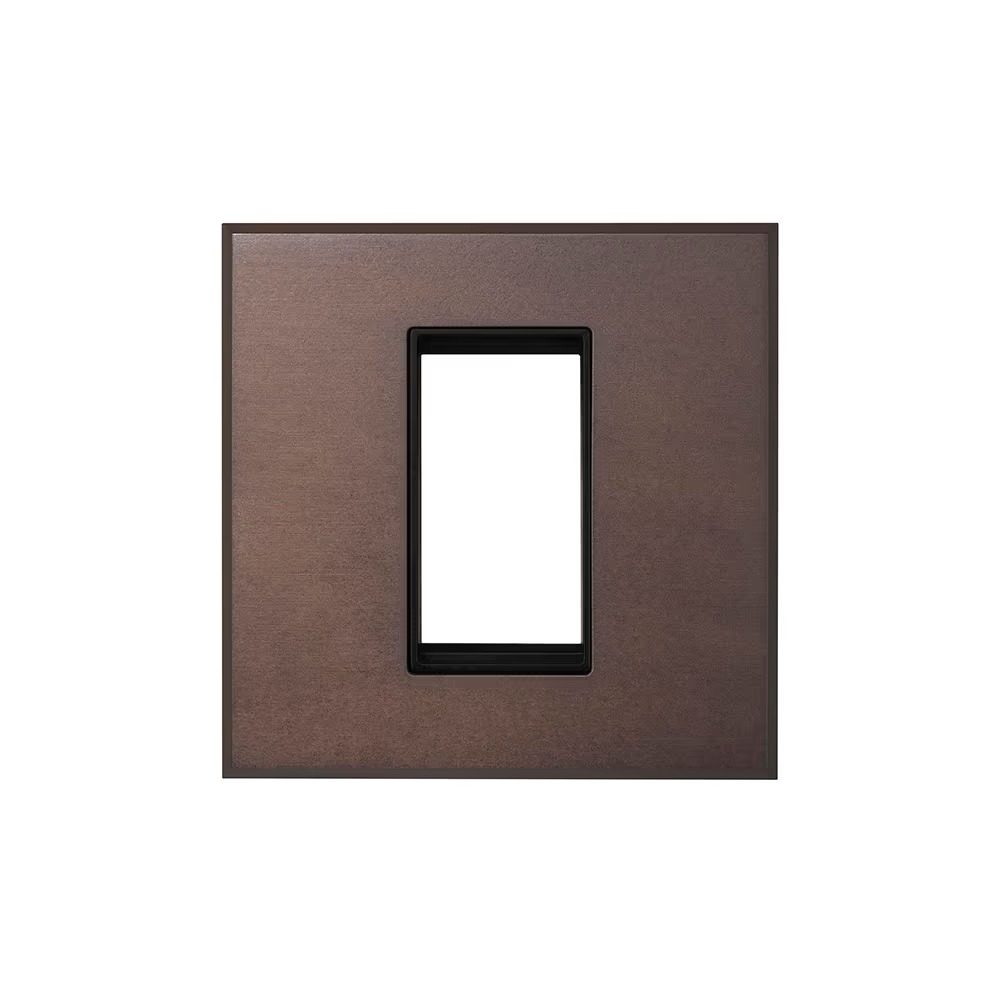 Euro Plate Module Insert Heritage Bronze 1 x25mm EM Euro Module Wall Plate with Black Insert ...